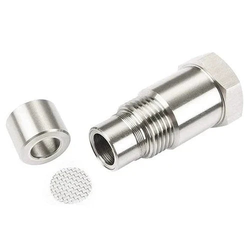 Oxygen Sensor Adapter with Stainless Steel Mesh Filter and Converter Element, M18x1.5 Thread