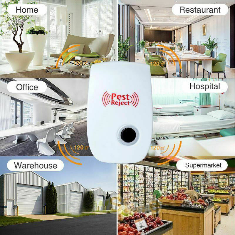 Ultrasonic Pest Repeller with Frequency Conversion and 800 Square Foot Coverage