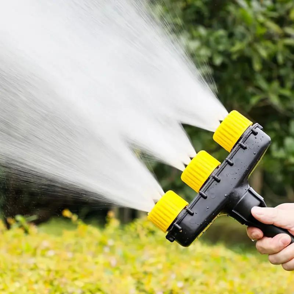 Garden Hose Spray Nozzle with Multiple Spray Patterns and Quick Connect