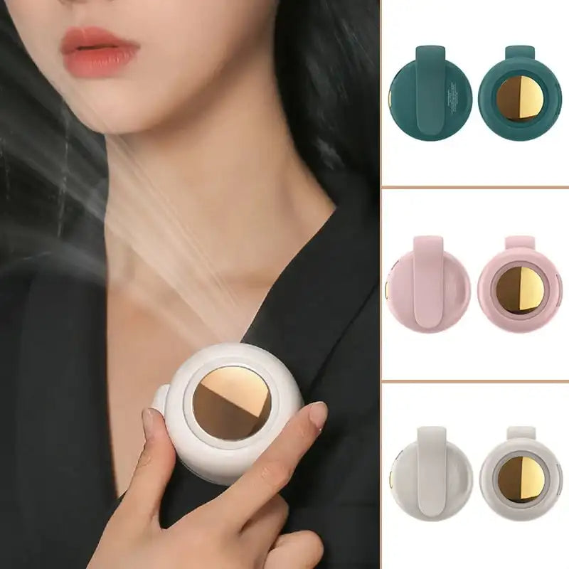 Wearable Clip Fan with Bladeless Design and 23-Hour Battery Life