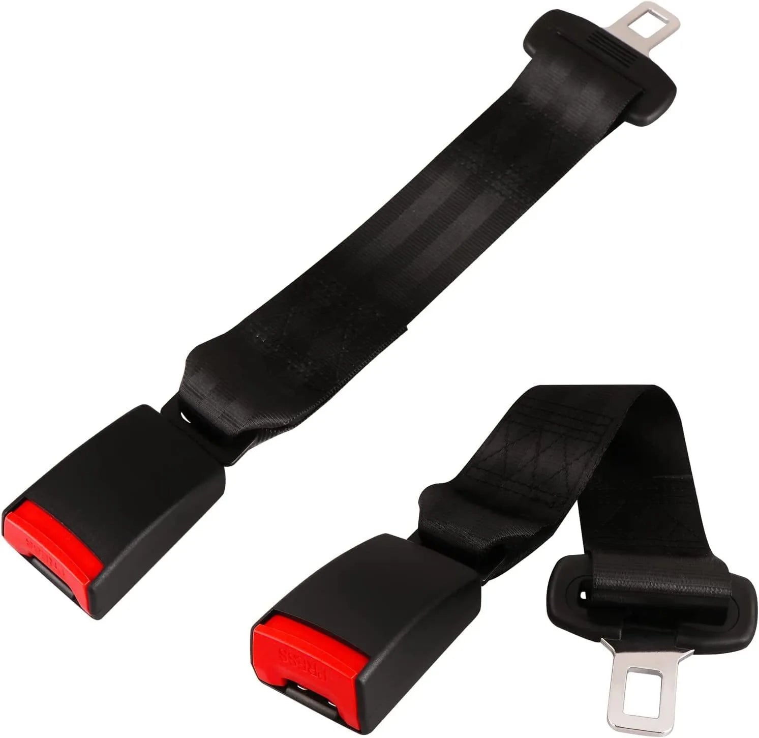 Seat Belt Extender with Metal Latch and ABS Housing, 36cm Added Length