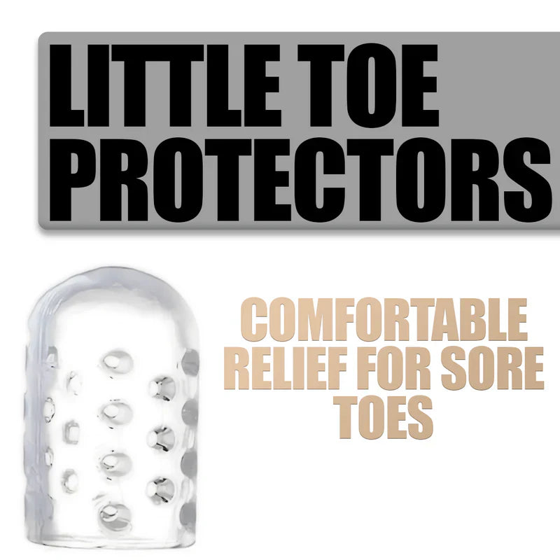 Clear Silicone Toe Protectors with Latex-Free Material, Set of 10