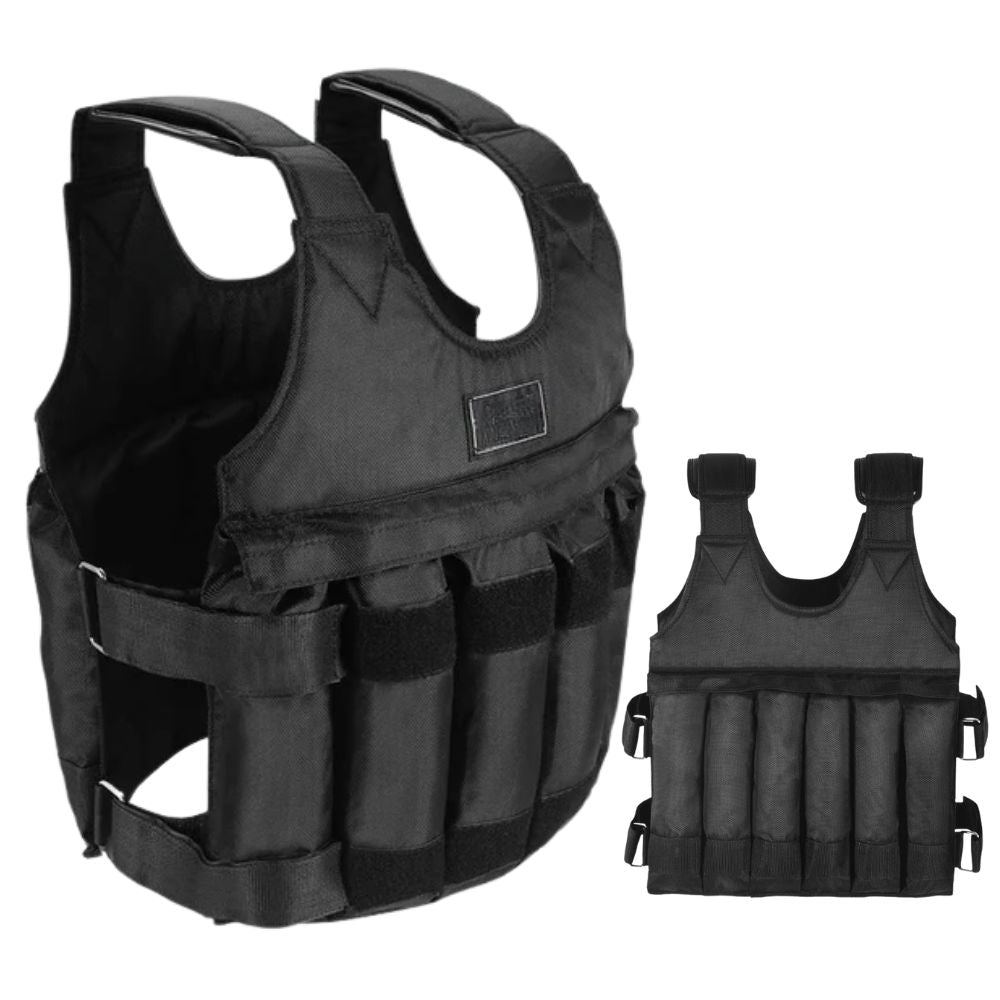 Adjustable Weight Vest with Removable Packs and Secure Straps, 110 Pound Capacity
