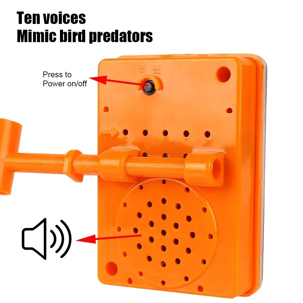 Rotating Solar Bird Repeller with Ultrasonic Sounds and Reflective Mirrors, LED Lights
