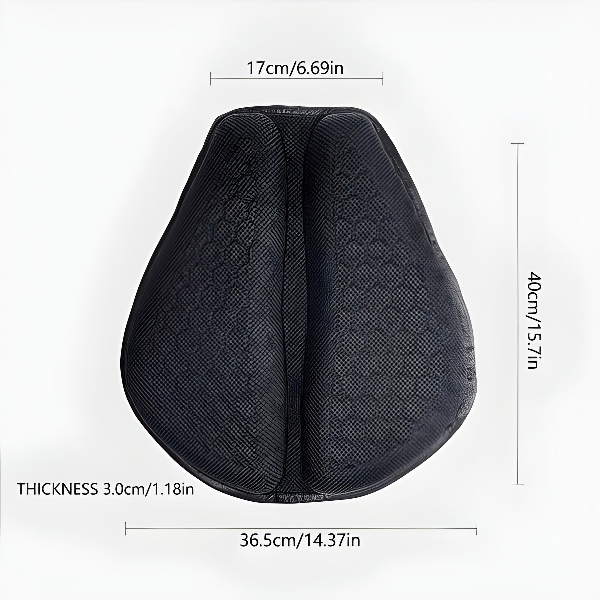 Gel Motorcycle Seat Cushion with Honeycomb Interior and Anti-Slip Base, Petal Design