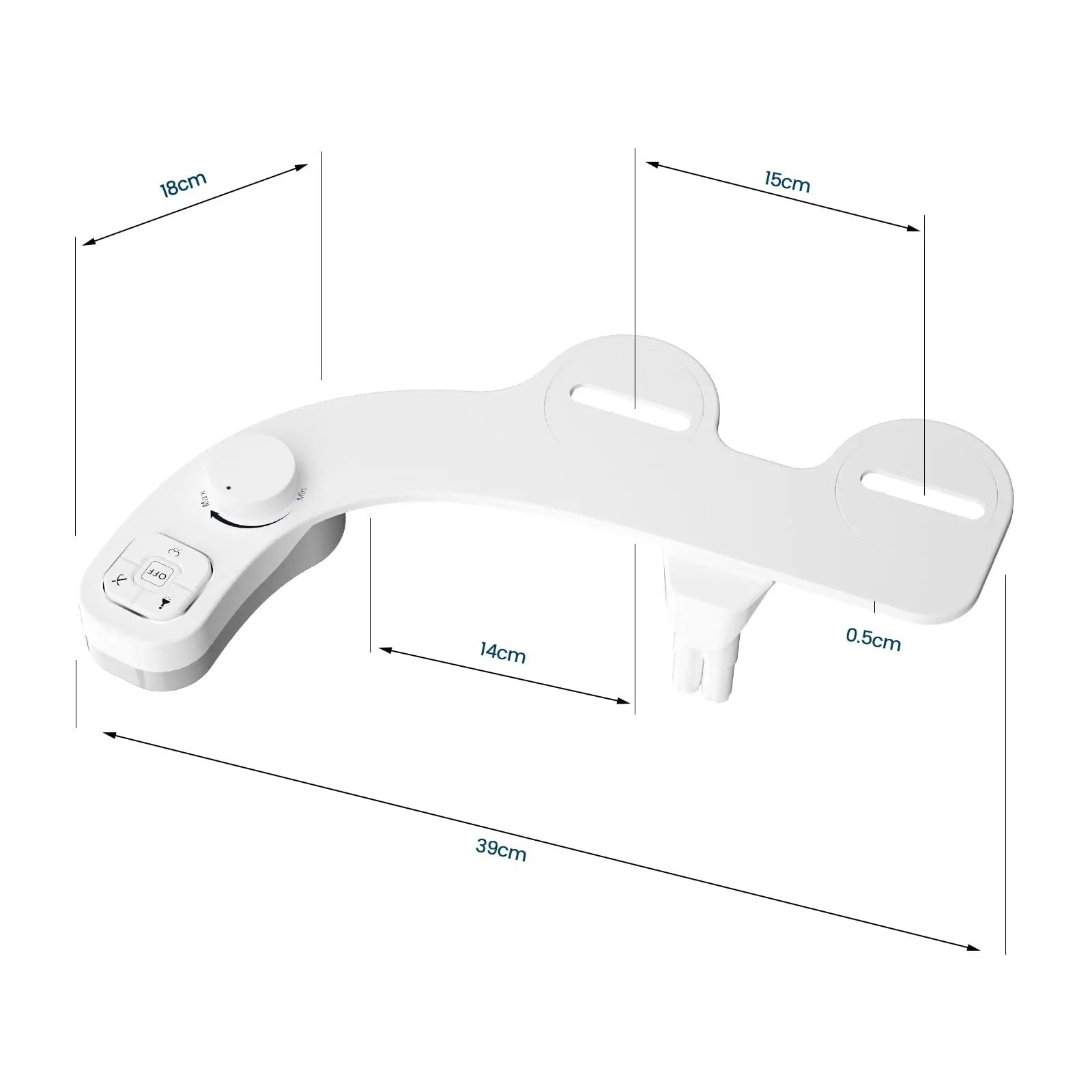 Dual Nozzle Bidet Attachment with Adjustable Pressure and Self Cleaning