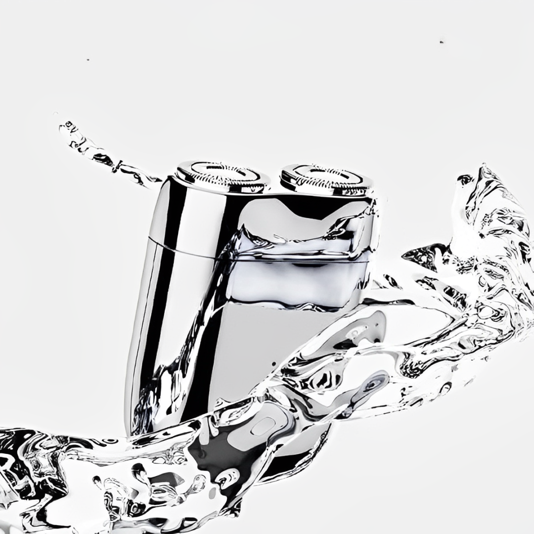 Waterproof Rotary Shaver with Dual Independent Heads and Quiet Motor for Wet and Dry Use