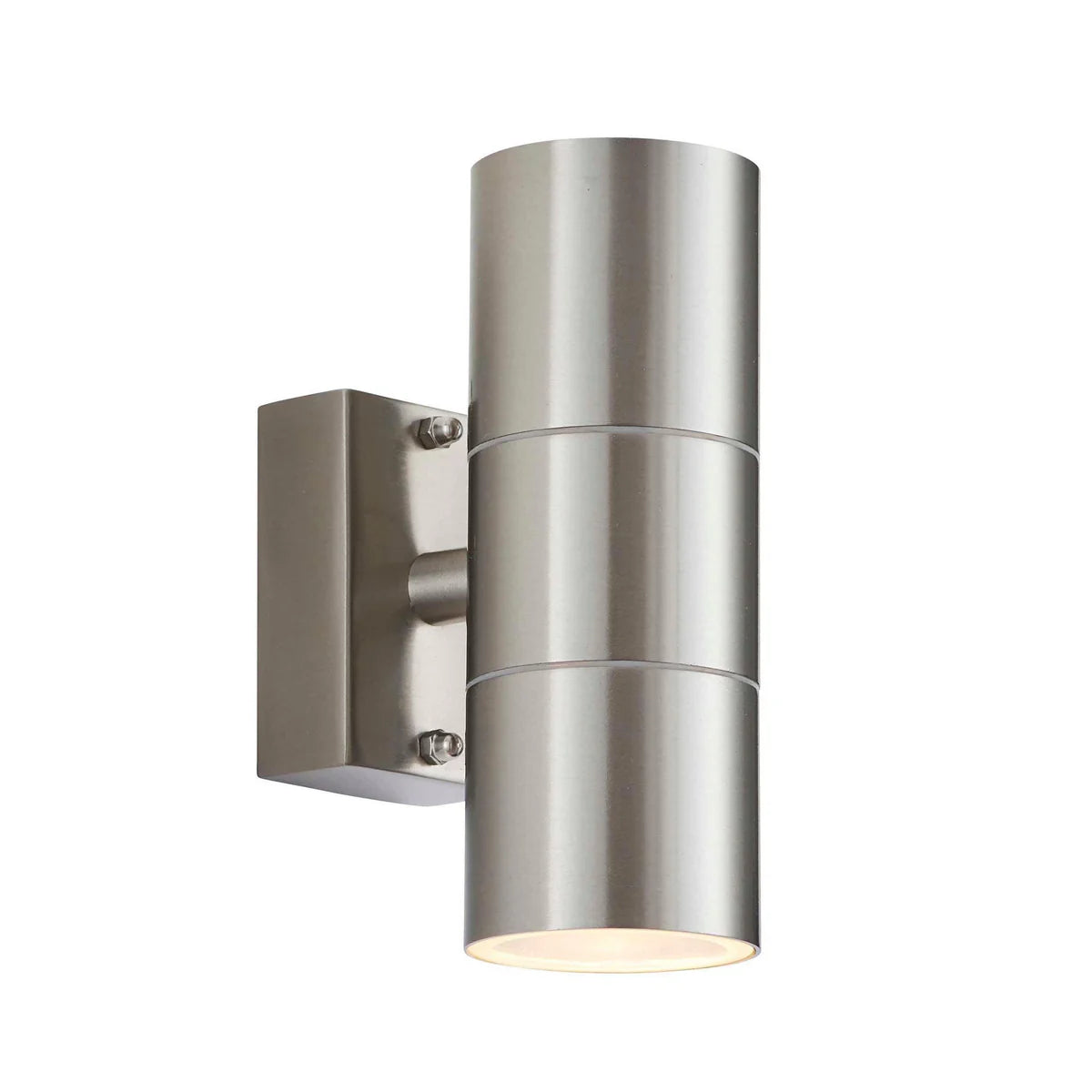 AeroBeam Stainless Steel Outdoor Wall Light Dual GU10 Up & Down Fixture, Modern Exterior Lighting