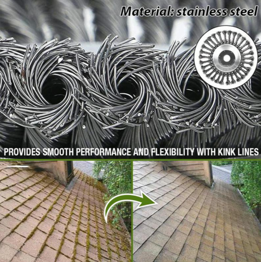 Steel Weed Trimmer Brush with 360-Degree Wire Design and Universal Attachment