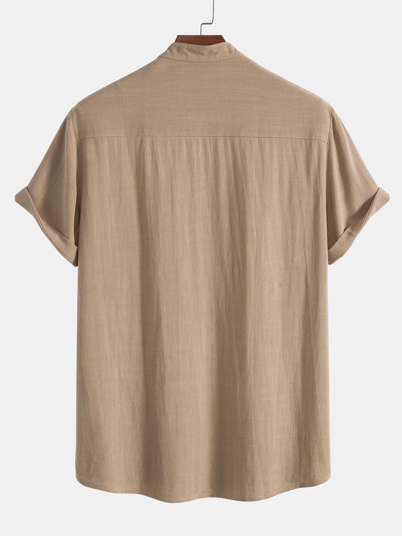 Lightweight Linen Set with Short Sleeve Shirt and Tailored Pants for Summer