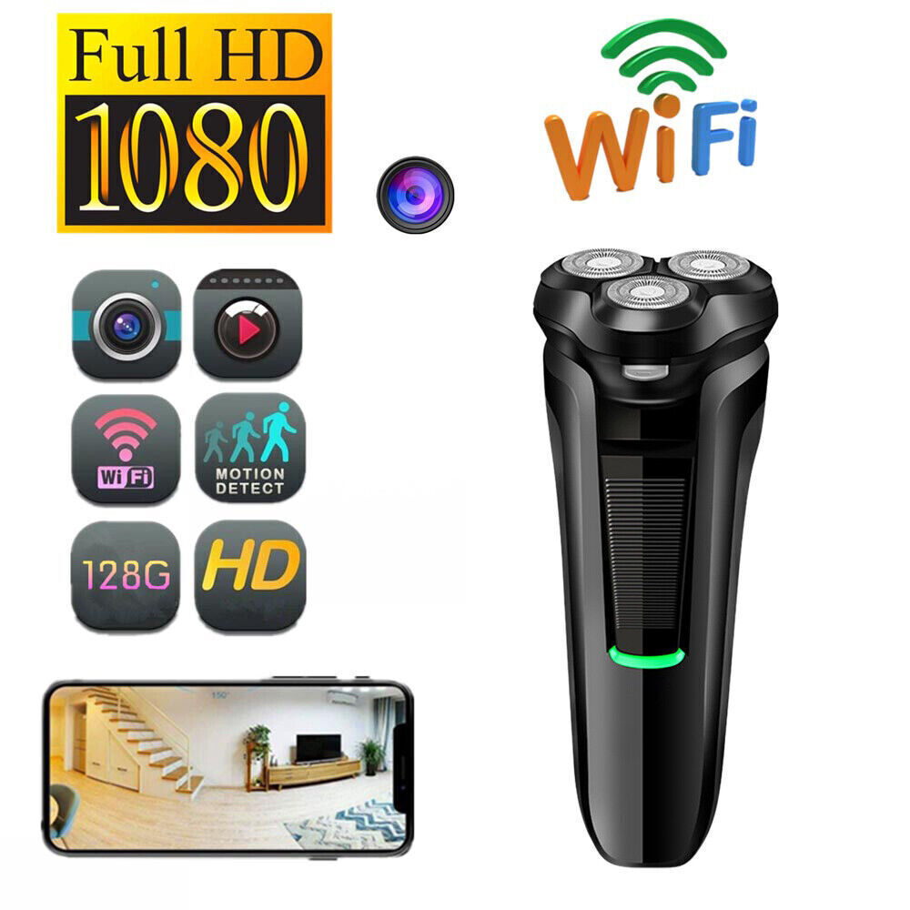 Hidden Shaver Camera with 1080P HD WiFi and Night Vision, Motion Detection