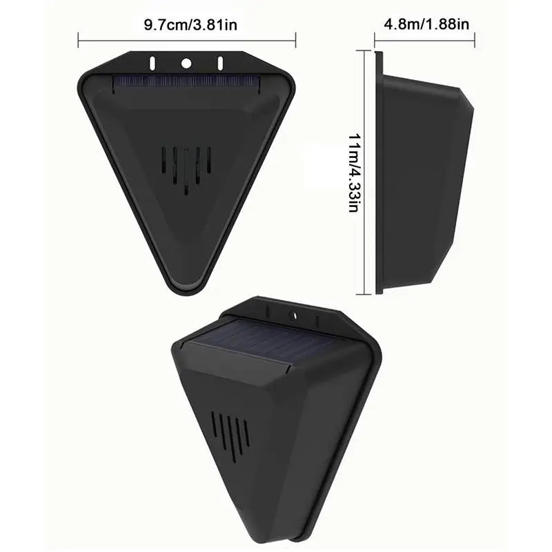 Solar Powered Bird Repeller with 13 Predator Sounds and Automatic Day Night Cycle