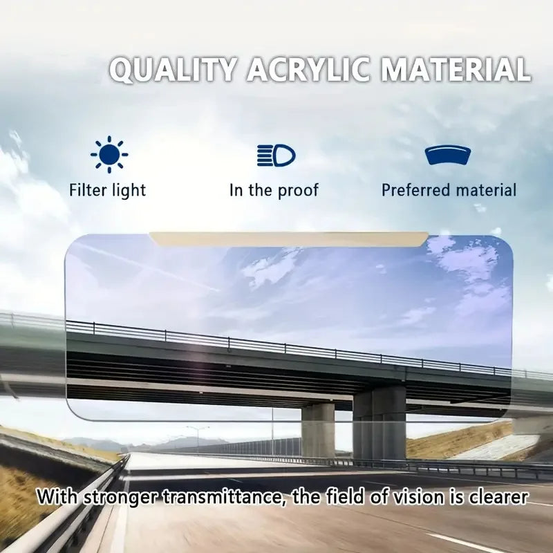 Polarized Car Sun Visor Extender with 180-Degree Rotation and Clip Attachment