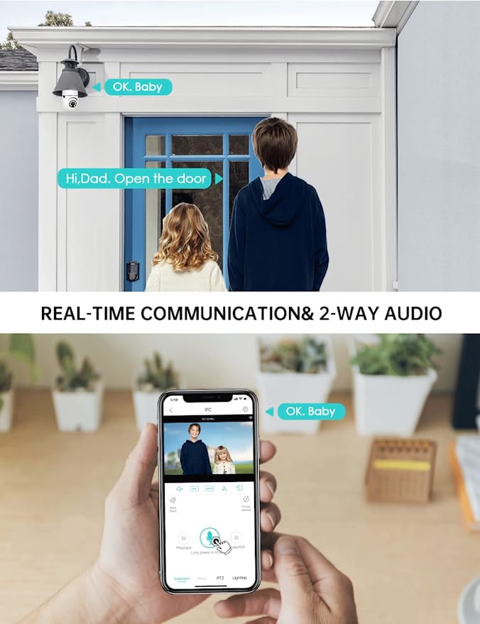 360 Degree Rotating Light Bulb Camera with 1080p HD and Night Vision