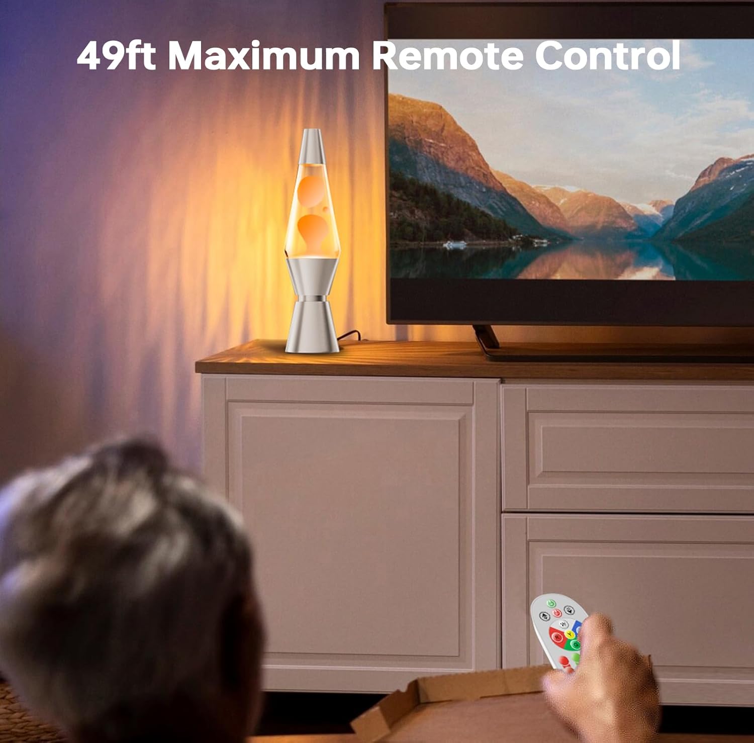 LED Lava Lamp with 17 Color Modes and Wireless Remote Control