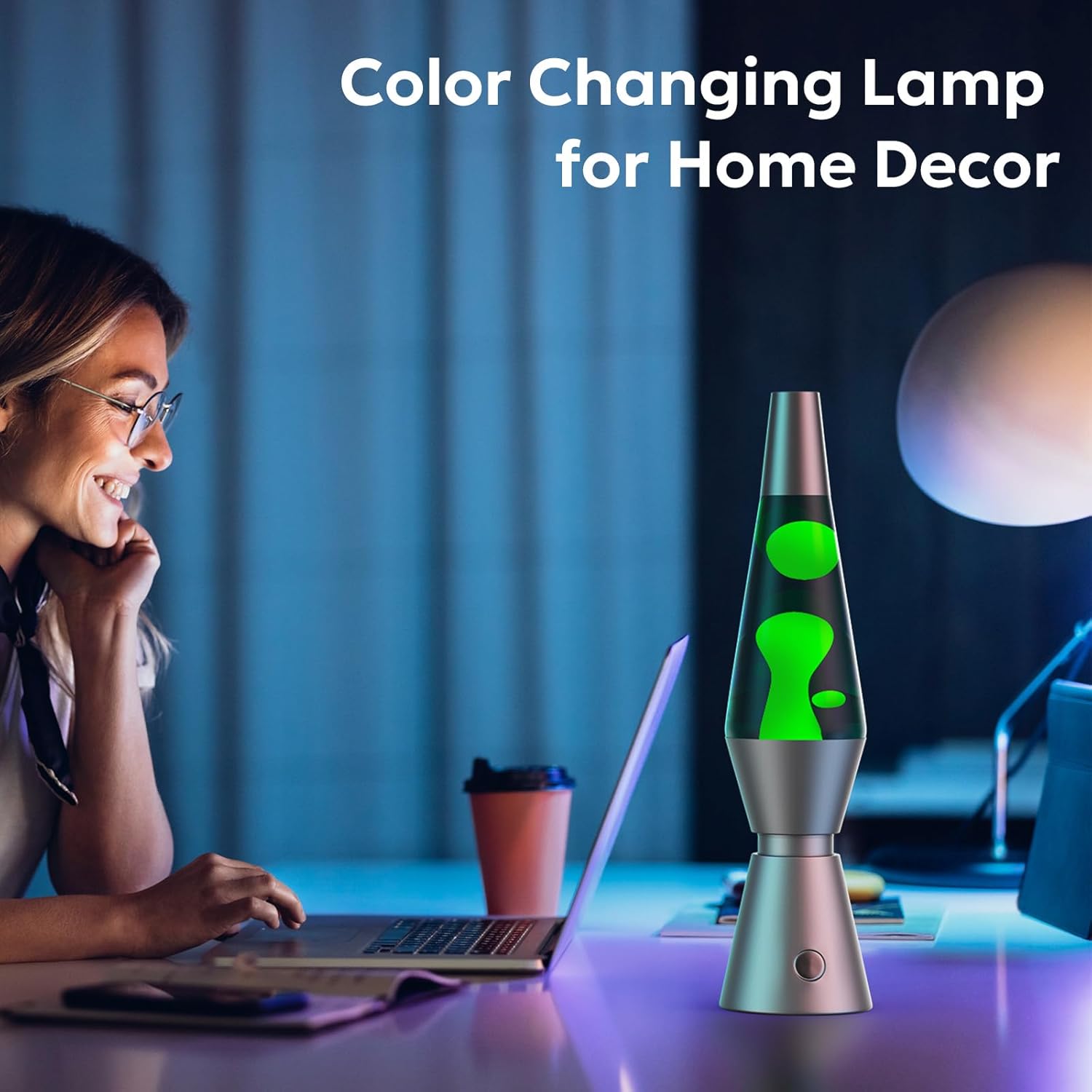 LED Lava Lamp with 17 Color Modes and Wireless Remote Control