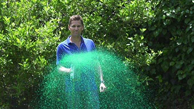 Liquid Grass Spray with Seed and Fiber Mulch for Bare Lawn Patches