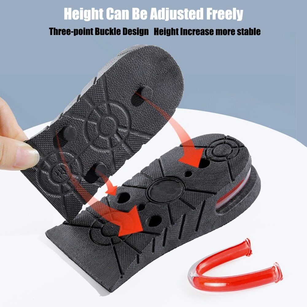 Adjustable Height Insoles with Shock Absorption and Moisture Wicking, Sizes 4.5-9