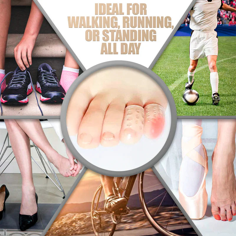 Clear Silicone Toe Protectors with Latex-Free Material, Set of 10