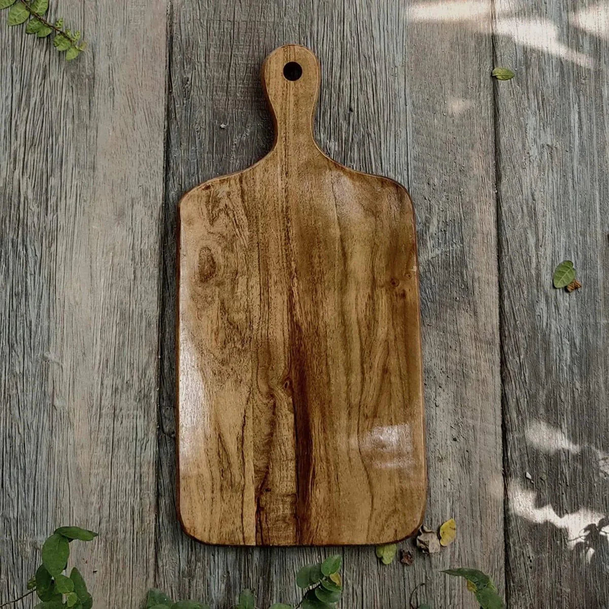 Rustic Grain Acacia Wood Cutting Board Natural Finish 1-Piece, Kitchen Accessories