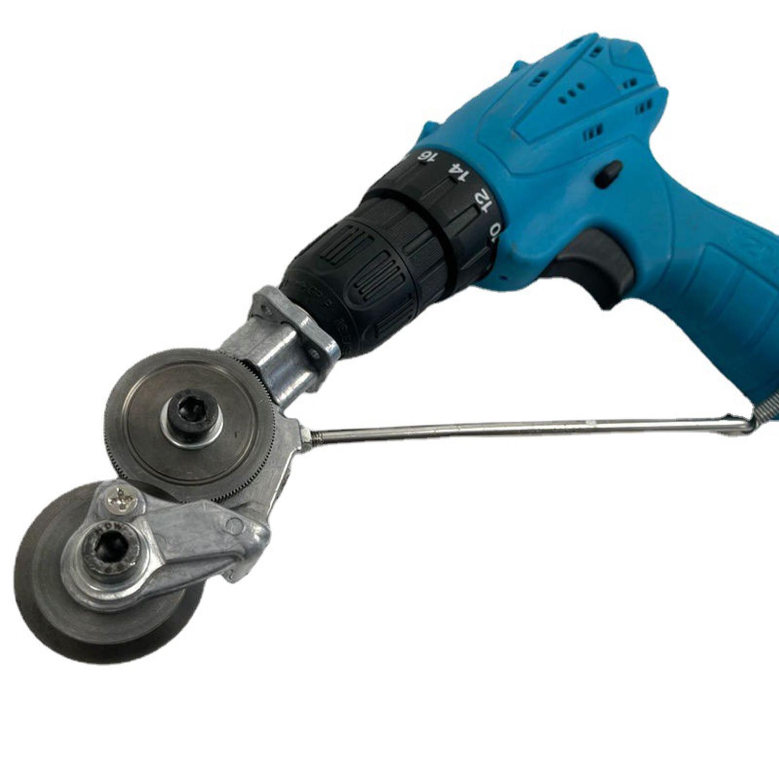 Metal Sheet Drill Cutter Attachment with Blade Guard and Ergonomic Grip