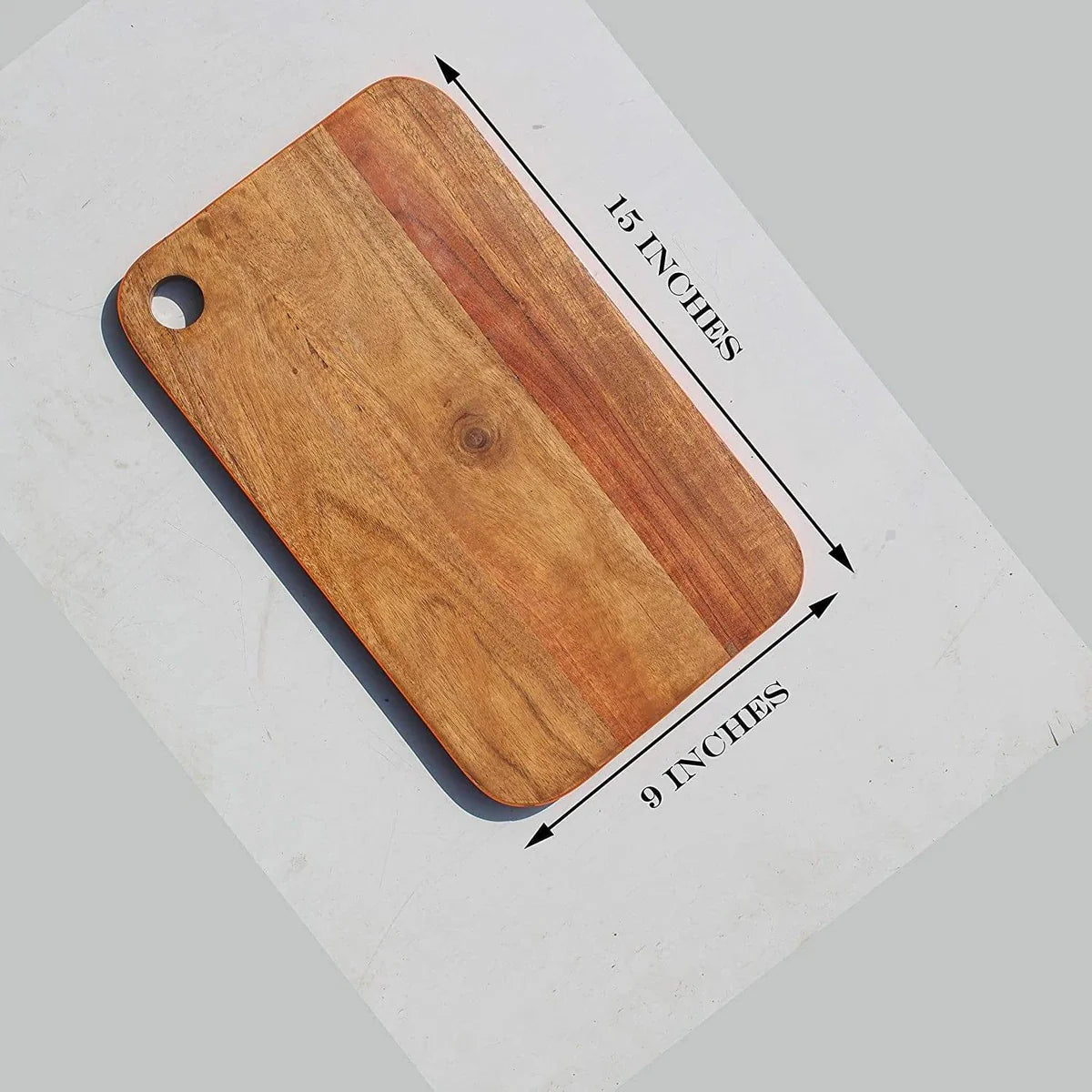 Acacia Wood Cutting Board Natural Finish Dual-Use Serving Tray, Kitchen Accessories