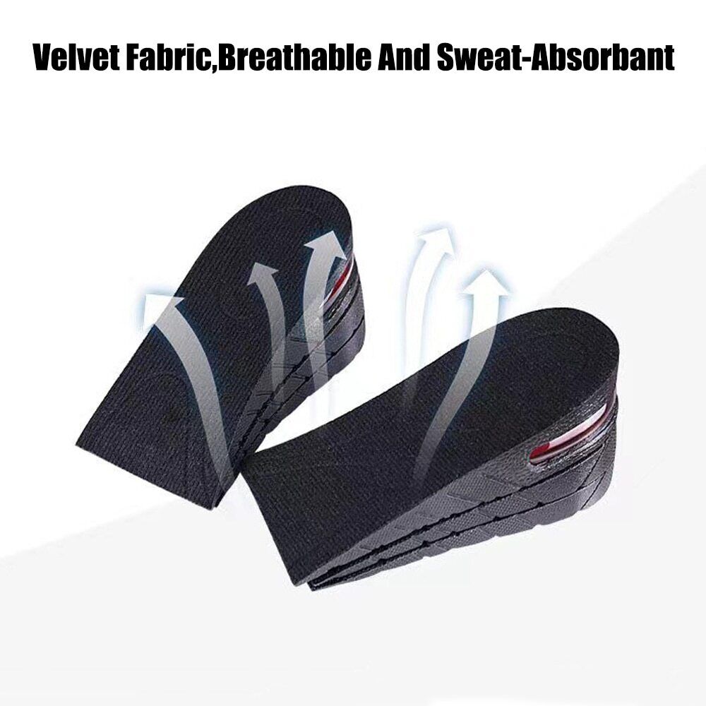 Adjustable Height Insoles with Shock Absorption and Moisture Wicking, Sizes 4.5-9