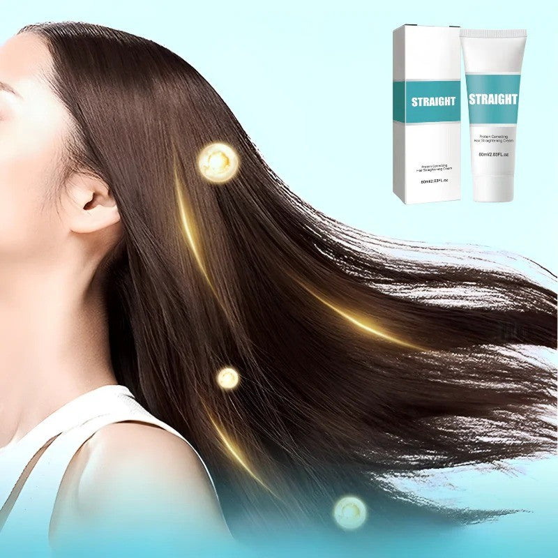Keratin Hair Straightening Cream with Collagen Repair and Plant Extracts, 60ml