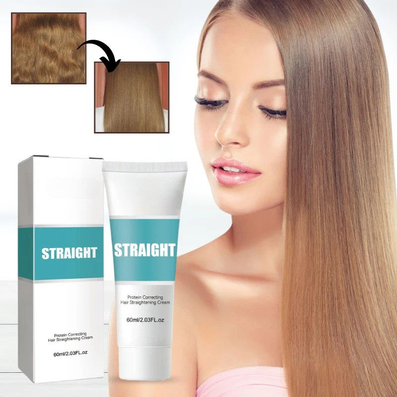 Keratin Hair Straightening Cream with Collagen Repair and Plant Extracts, 60ml