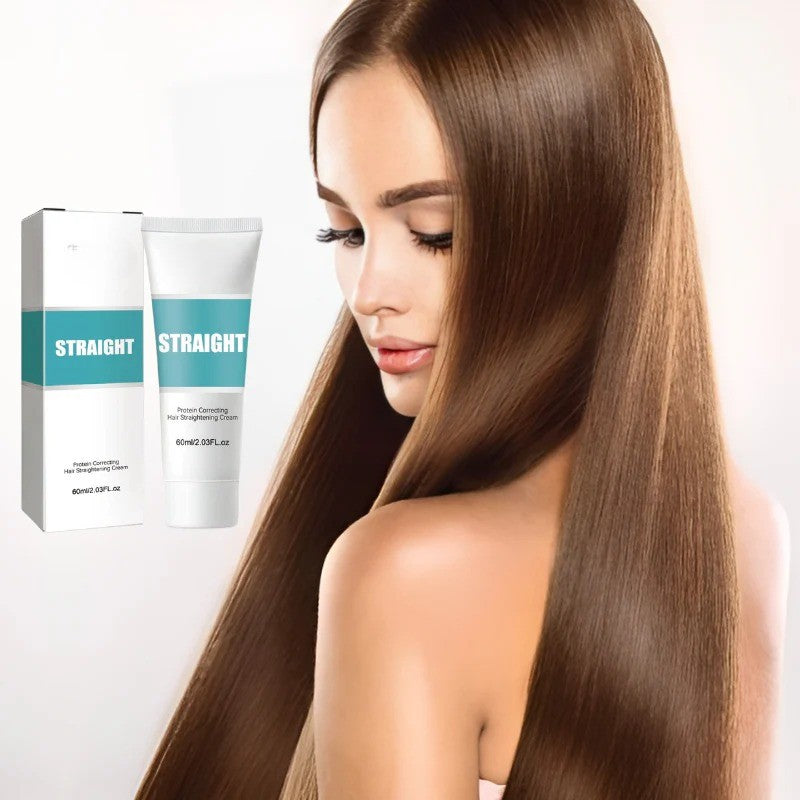 Keratin Hair Straightening Cream with Collagen Repair and Plant Extracts, 60ml