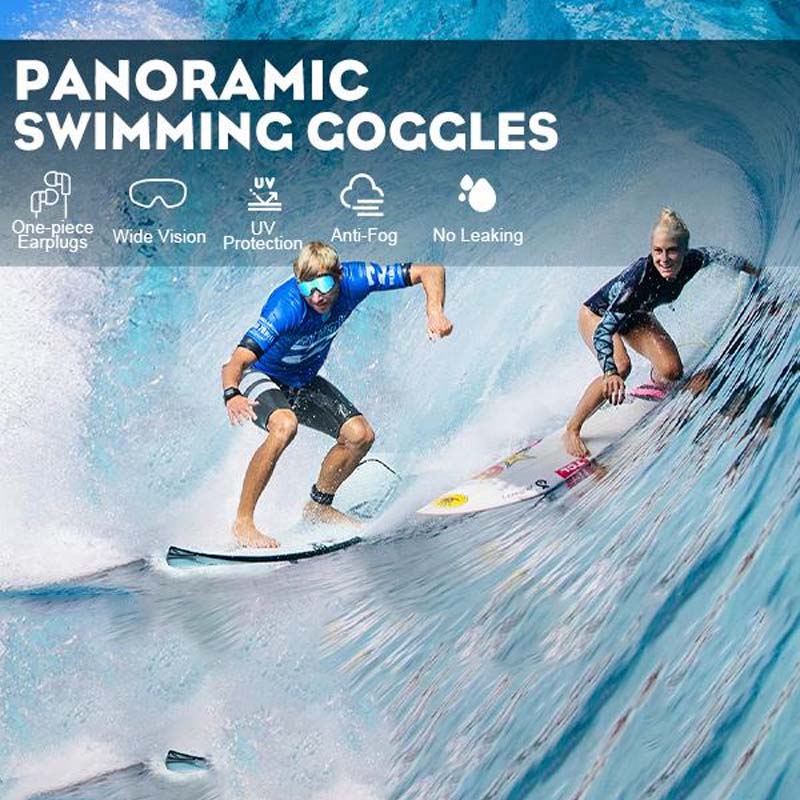 Swimming Goggles with 180 Degree Viewing Angle and Anti-Fog Lens Coating