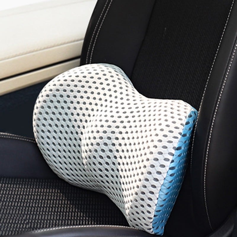 Lumbar Support Cushion with Removable Washable Cover and Ergonomic Spine Curve
