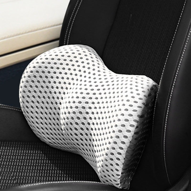 Lumbar Support Cushion with Removable Washable Cover and Ergonomic Spine Curve