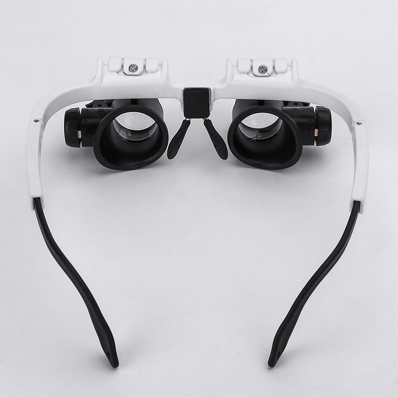 Magnifying Glasses with Dual LED Lights and Interchangeable Lenses, Storage Case