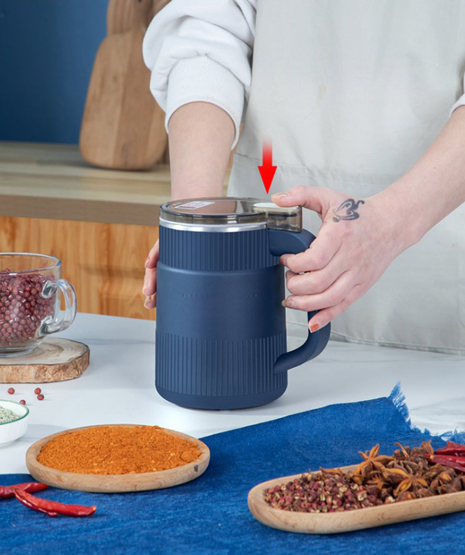 Electric Grain Mill with Hardened Steel Blades and Whole Grain Processing