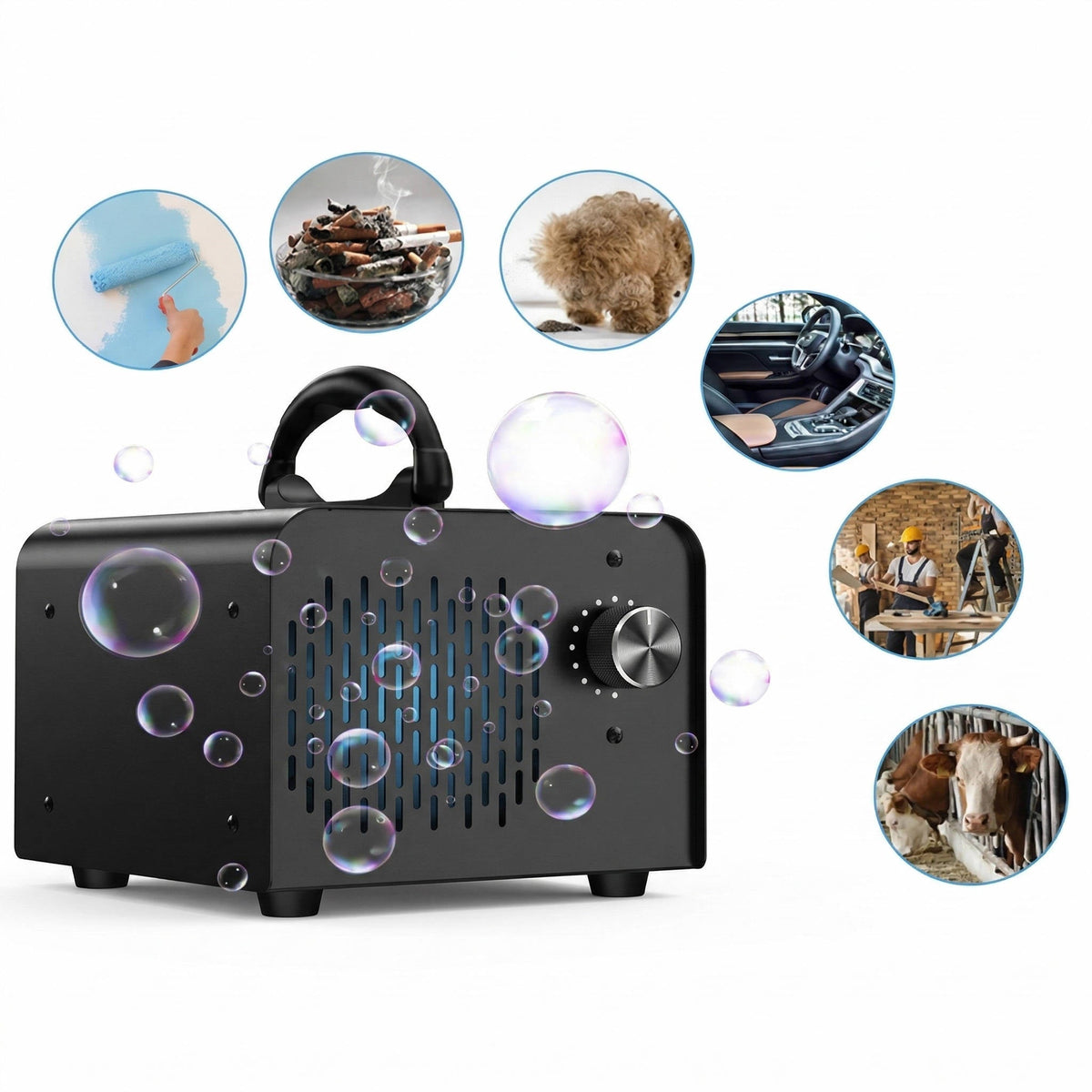 High Capacity Ozone Generator with 70000mg Output and Washable Filter for 6000 Sq.Ft Spaces