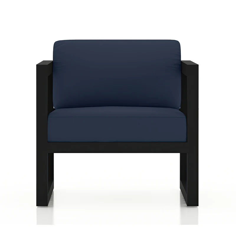 Modern Horizon 3-Piece Aluminum Outdoor Sofa & Loveseat Set with Club Chair, Deep Seating Patio