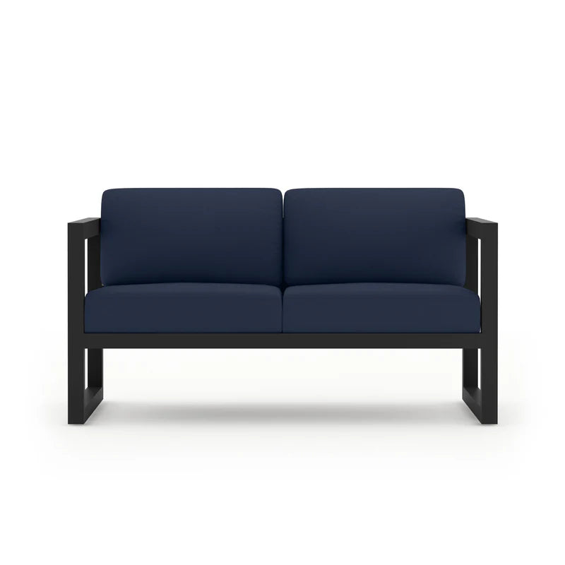 Modern Horizon 3-Piece Aluminum Outdoor Sofa & Loveseat Set with Club Chair, Deep Seating Patio