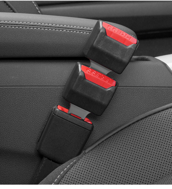 Seat Belt Extender Clip with Metal Latch and Plastic Housing, 2-Pack