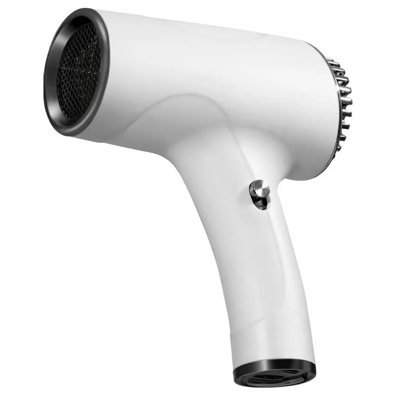 Rechargeable Cordless Hair Dryer with 30,000 RPM Motor and Three Speed Settings