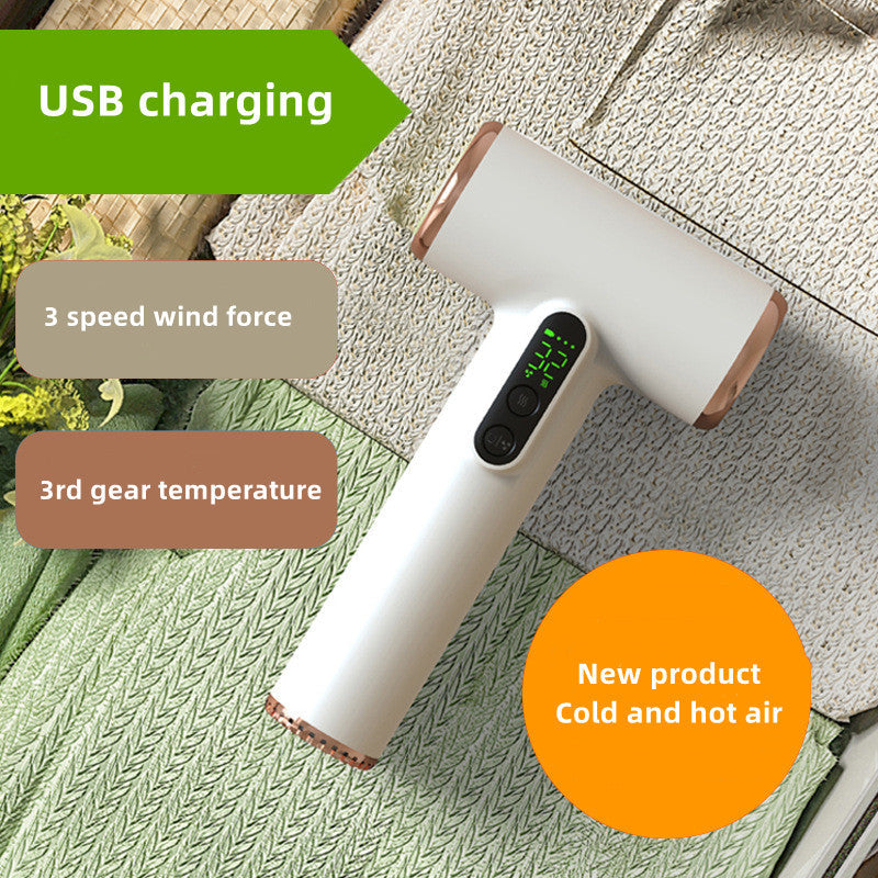 Rechargeable Cordless Hair Dryer with 30,000 RPM Motor and Three Speed Settings