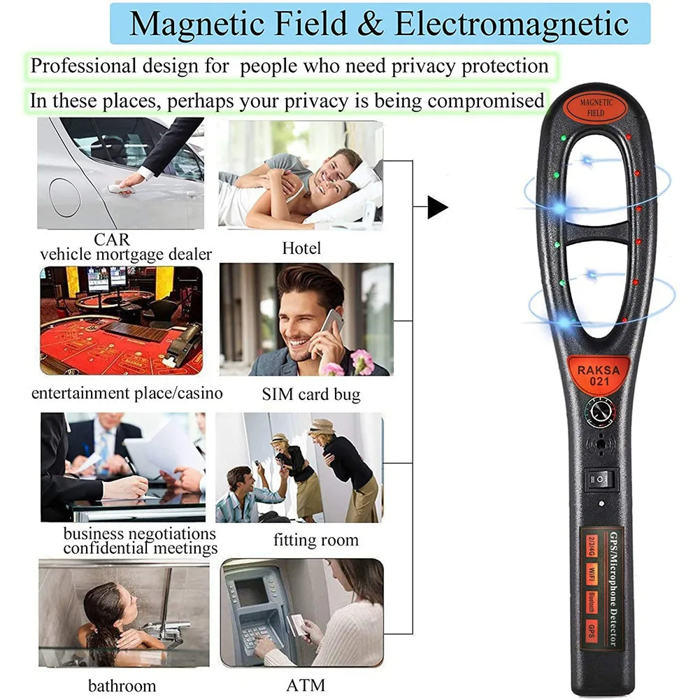 Hidden Camera and GPS Tracker Detector with Detection Tubing and Extended Range