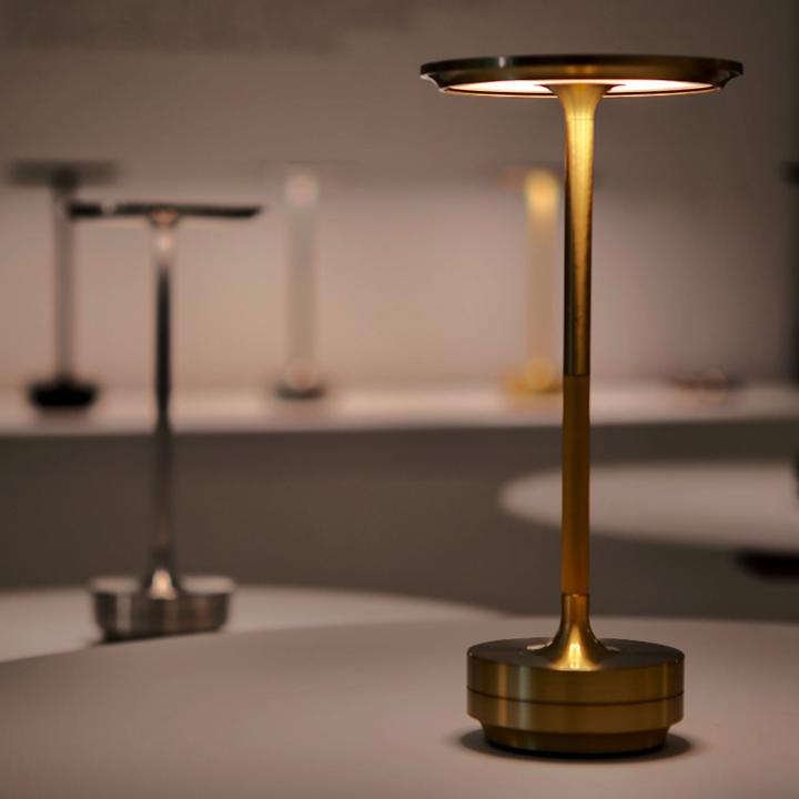 Touch Control Metal Desk Lamp with Four Brightness Stages and 150-Hour Battery