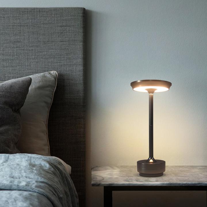 Touch Control Metal Desk Lamp with Four Brightness Stages and 150-Hour Battery