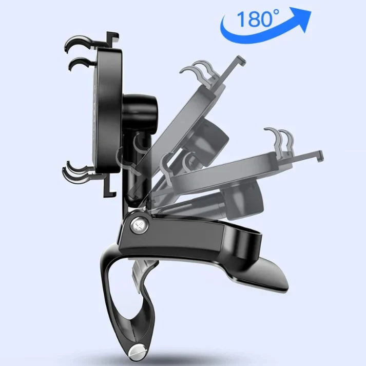 Dashboard Phone Holder with 360 Degree Rotation and Spring Loaded Clasp
