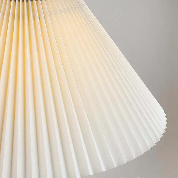 LumiNest Sculptural Spiral Floor Lamp 65" White Resin with Pleated Shade, Living Room Floor Lamps