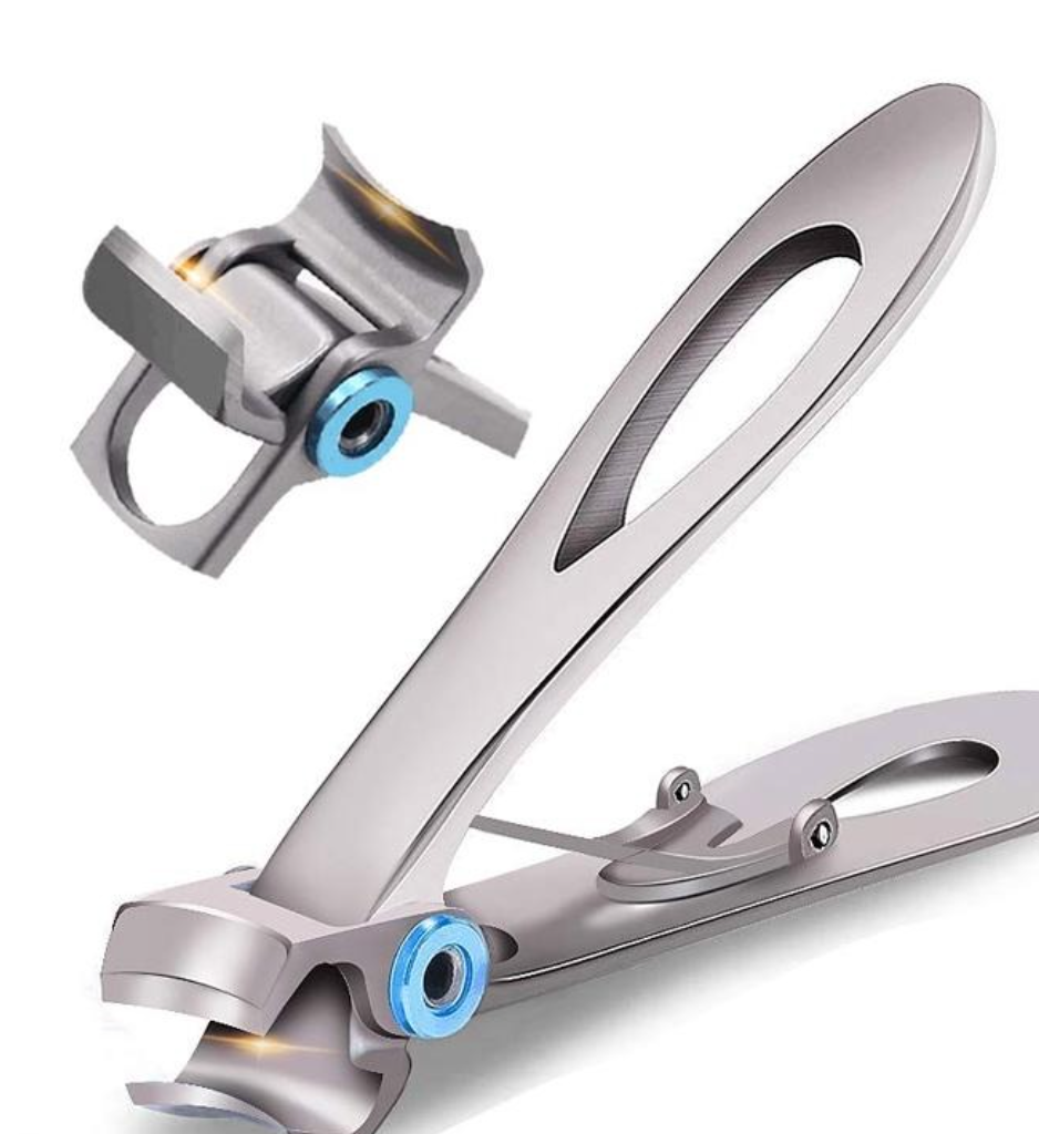 Wide Jaw Toenail Clipper with Cast Steel Blade and Reinforced Handle