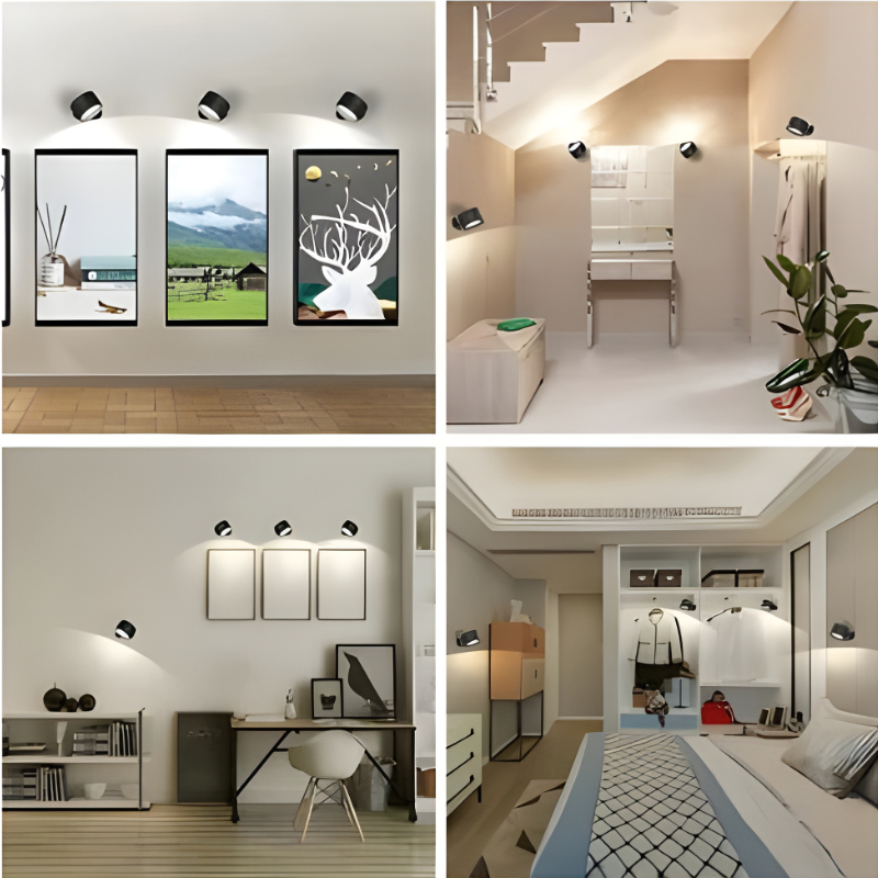 LED Wall Lamp with Touch Control and Adjustable Rotation, 3 Color Modes