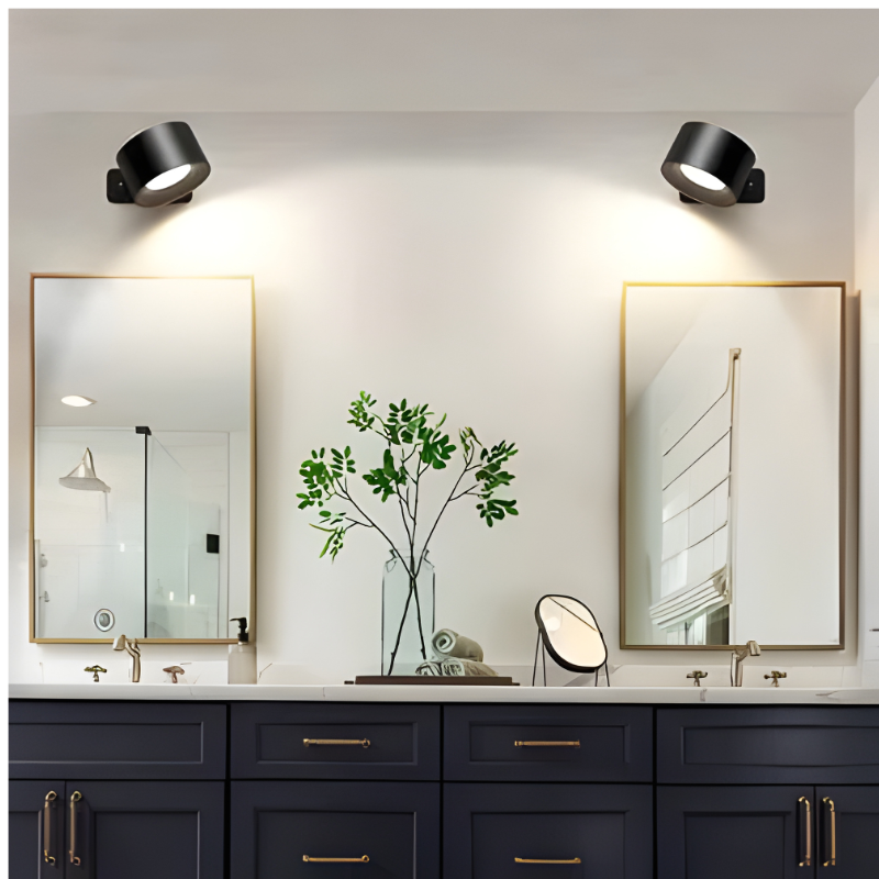 LED Wall Lamp with Touch Control and Adjustable Rotation, 3 Color Modes