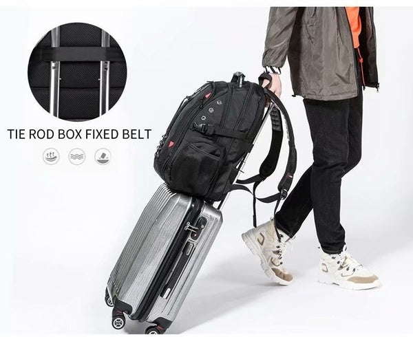 Travel Backpack with 17-Inch Laptop Sleeve and Waterproof Material, Hidden Zippers